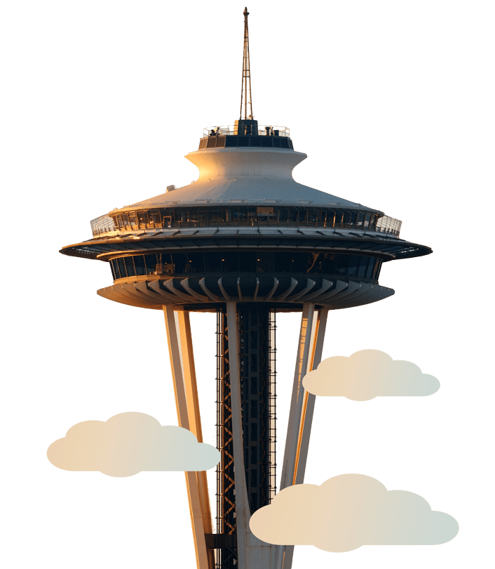 The space needle in Seattle, Washington