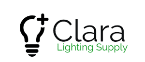 A logo that says Clara Lighting Supply