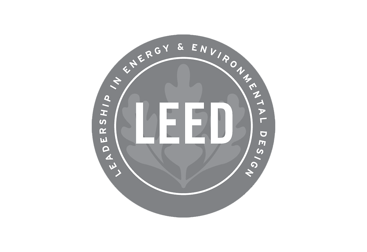 A logo that says LEED leadership in energy & environmental design