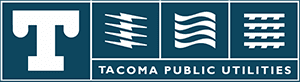 A logo that says Tacoma Public Utilities