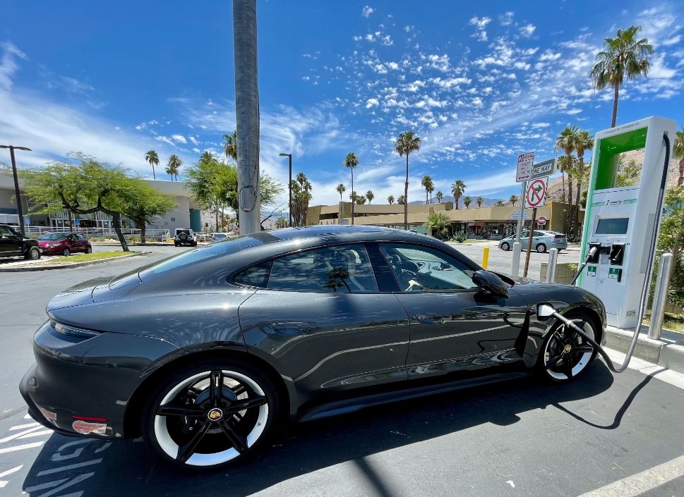 EV charging next to mall